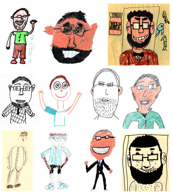portraits of James by MHPS students
