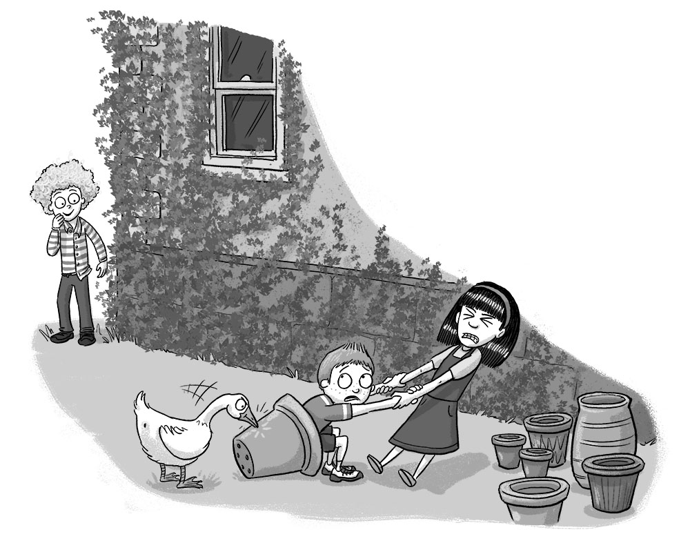 Chegwin meets some local kids